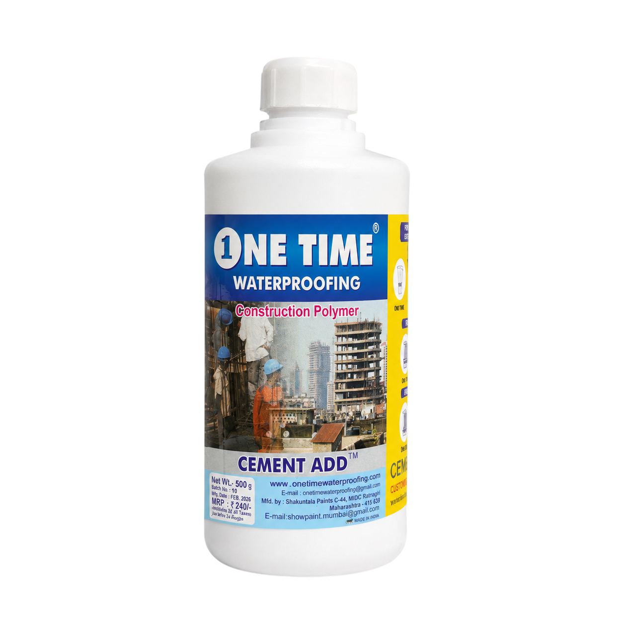 ONE TIME Waterproofing Cement Add